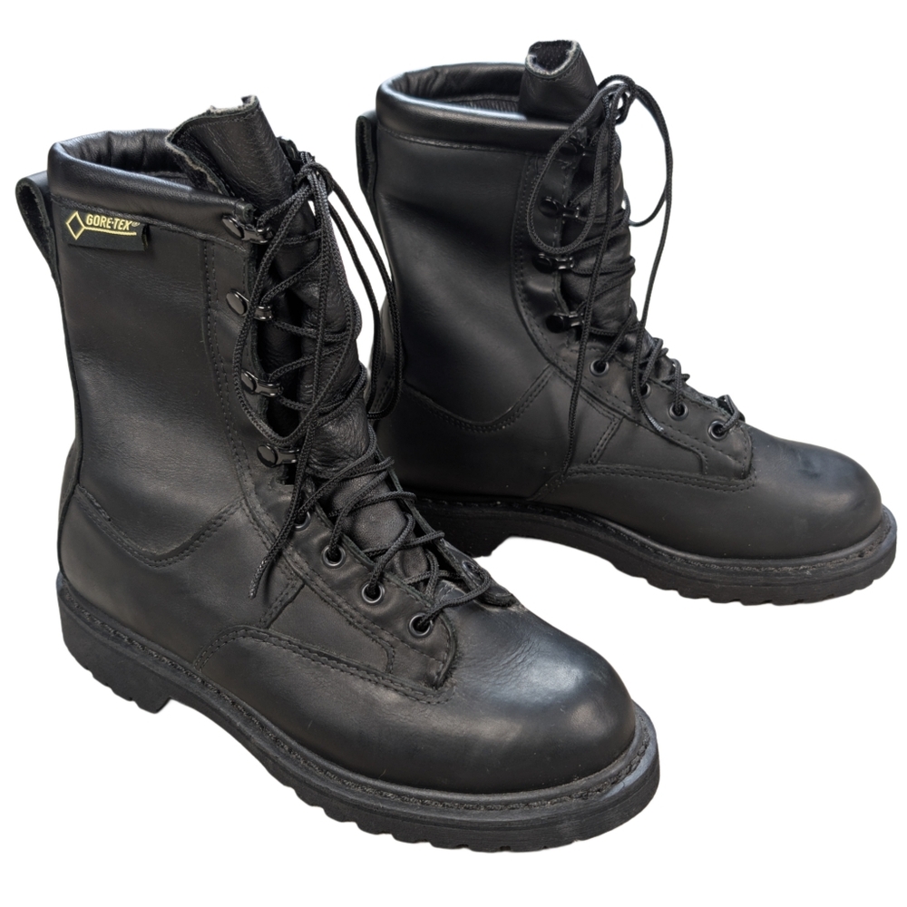 Rocky Men's Size 6 W Black Leather Like New Lace Up Work Boots